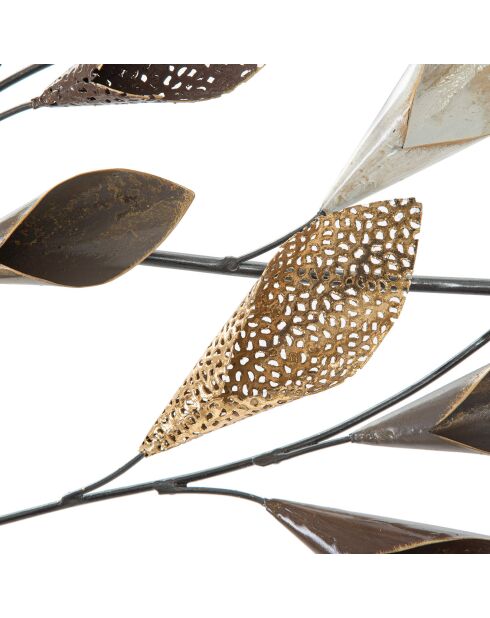 Ramo veelkleurige metalen wanddecoratie - 115,5x6x65 cm