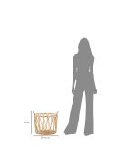 Panier Panama  marron - D.49.6x42 cm