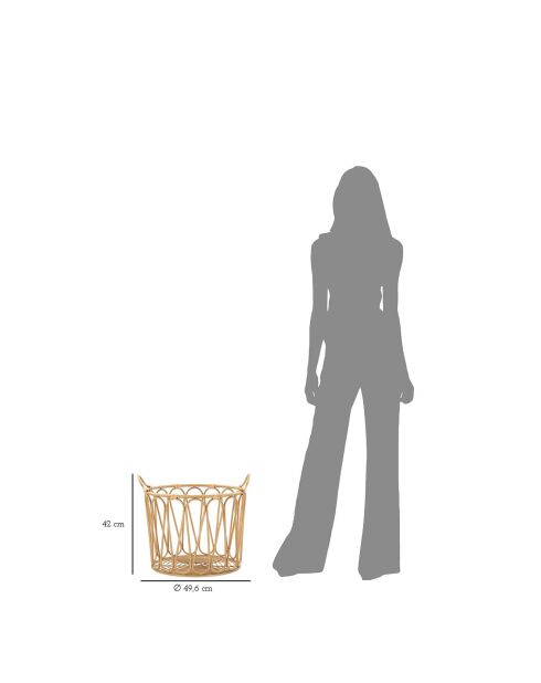 Panier Panama  marron - D.49.6x42 cm