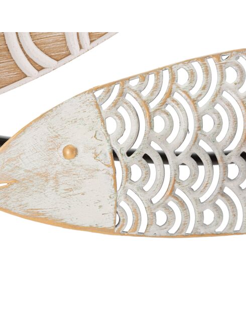 Decorazione da parete multicolore a forma di pesce - 118x5,7x46,4 cm