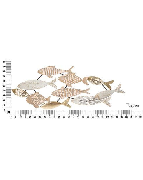 Décoration Murale Fishy multicolore - 118x5.7x46.4 cm