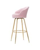 Tabouret de bar Vienne rose/doré - 55x53x110 cm