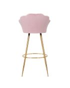 Tabouret de bar Vienne rose/doré - 55x53x110 cm