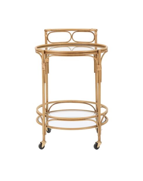 Runder brauner Panamawagen - D.51x74 cm