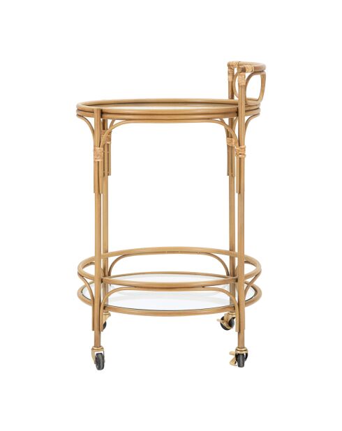 Runder brauner Panamawagen - D.51x74 cm