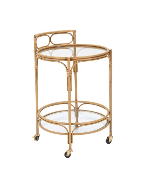 Runder brauner Panamawagen - D.51x74 cm