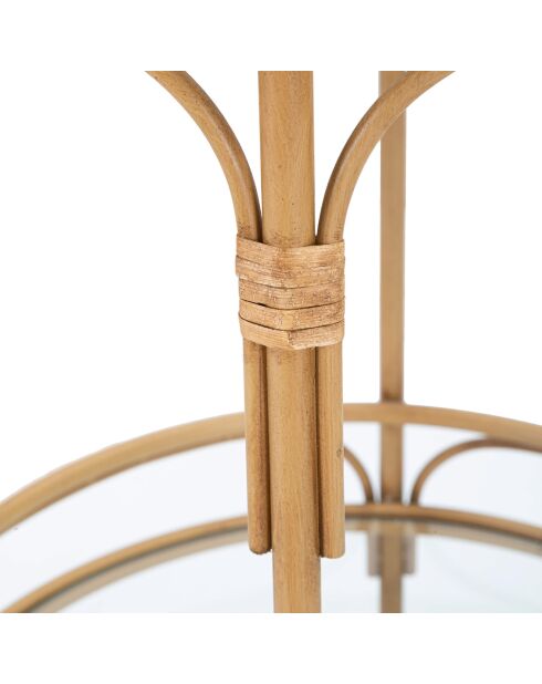 Runder brauner Panamawagen - D.51x74 cm