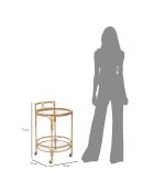 Chariot Panama Rond  marron - D.51x74 cm