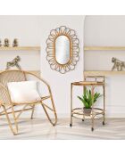 Chariot Panama Rond  marron - D.51x74 cm