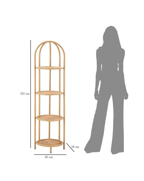 Étagère Panama  marron - 40x38x150 cm