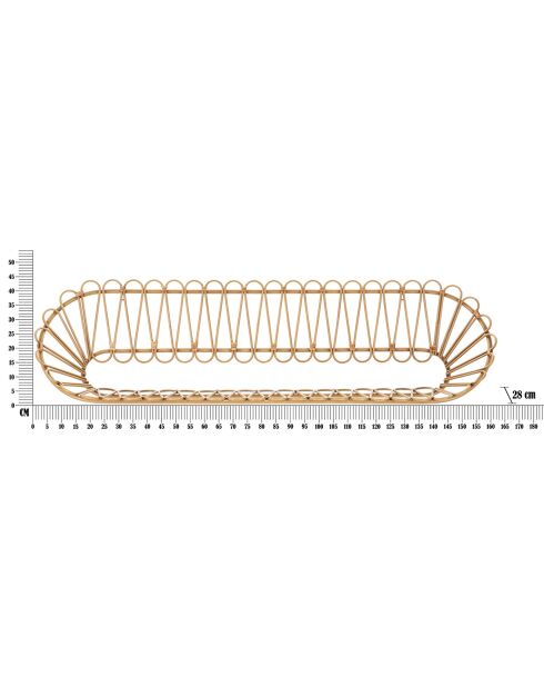 Étagère Murale Panama  marron - 162x28x43.5 cm