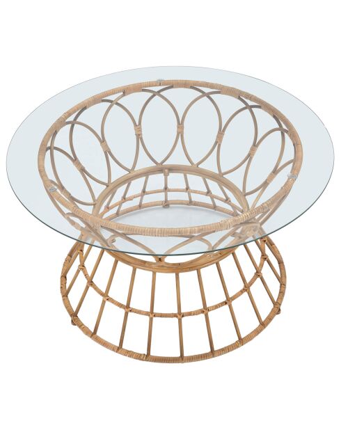 Mesita redonda Panama marrón - D.75x44.5 cm