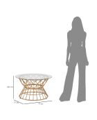 Table Basse ronde Panama marron - D.75x44.5 cm