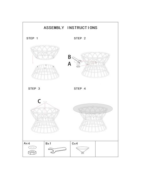 Mesita redonda Panama marrón - D.75x44.5 cm