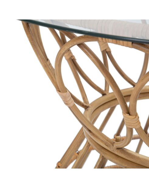 Mesita redonda Panama marrón - D.75x44.5 cm