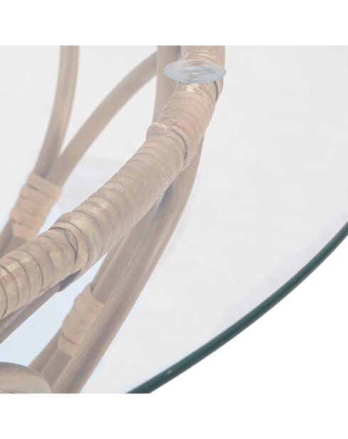 Mesita redonda Panama marrón - D.75x44.5 cm