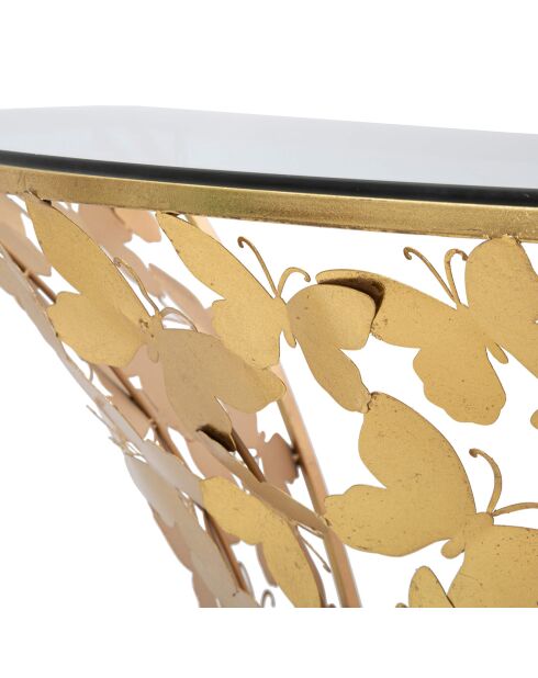 Console Murale Papillons  doré - 120x40.5x37.2 cm