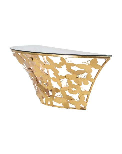 Console Murale Papillons  doré - 120x40.5x37.2 cm