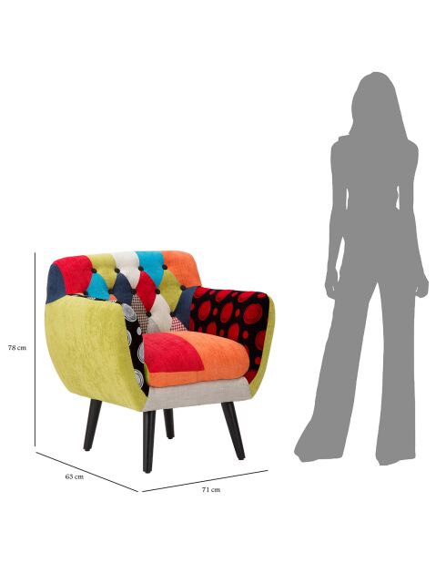 Poltrona Imperial New multicolore - 71x63x78 cm