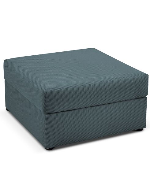 Pouf Quince bleu - 64x64x37 cm