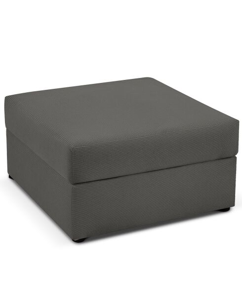 Pouf Quince gris foncé - 64x64x37 cm