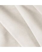 Pouf Velours Vanda beige clair - 100x80x36 cm