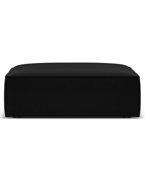 Pouf Velours Vanda noir - 100x80x36 cm