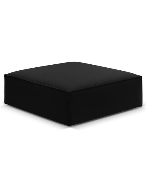 Pouf Velours Vanda noir - 100x80x36 cm