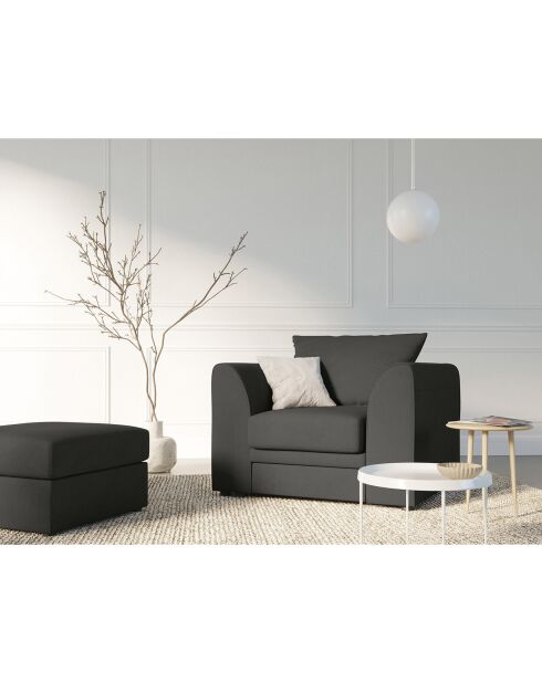 Fauteuil Quince gris foncé - 97x92x80 cm