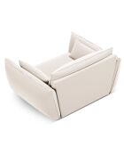 Fauteuil Velours Vanda beige clair - 128x100x85 cm