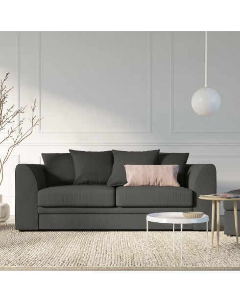 Canapé Quince 3 Places gris foncé - 182x92x80 cm