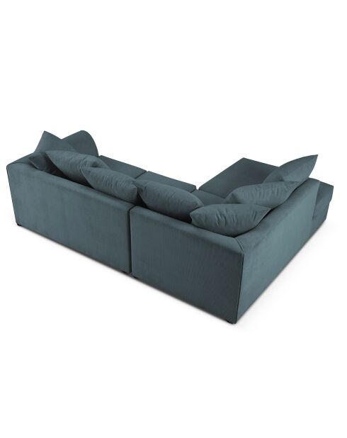 Canapé d'angle gauche Quince 4 Places bleu - 221x171x80 cm