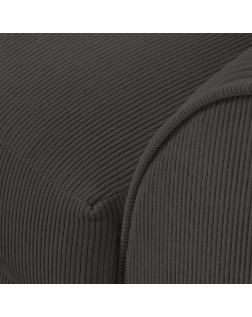 Canapé d'angle gauche Quince 4 Places gris foncé - 221x171x80 cm