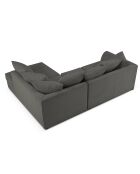 Canapé d'angle droit Quince 4 Places gris foncé - 221x171x80 cm
