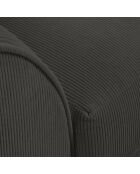 Canapé d'angle droit Quince 4 Places gris foncé - 221x171x80 cm