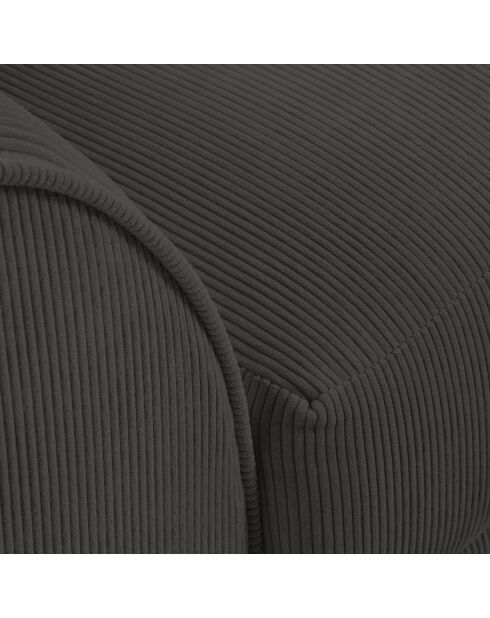 Canapé d'angle droit Quince 4 Places gris foncé - 221x171x80 cm