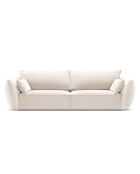 Canapé Velours Vanda 3 Places beige clair - 208x100x85 cm