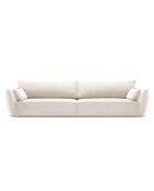 Canapé Velours Vanda 4 Places beige clair - 248x100x85 cm