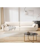 Canapé Velours Vanda 4 Places beige clair - 248x100x85 cm