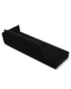 Canapé droit  Velours Vanda 4 Places noir - 286x100x85 cm