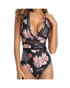 Maillot de bain 1 Pièce Judith noir/rose