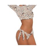 Maillot de bain 2 Pièces Ina blanc/marron