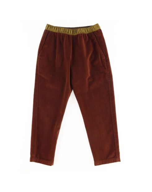 Pantalon en Velours Pirouette cacao