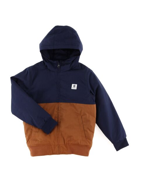 Parka Bicolore bleu/marron