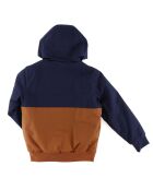 Parka Bicolore bleu/marron