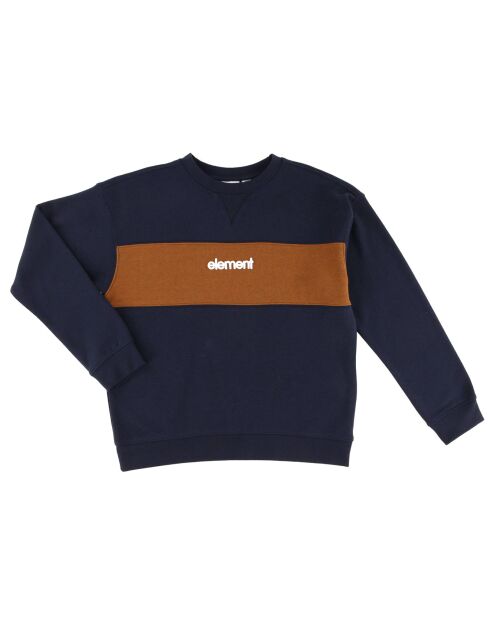 Sweat bande logo devant bleu marine/marron