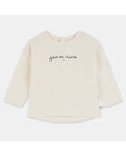 T-Shirt en Coton bio Lamo imprimé écru