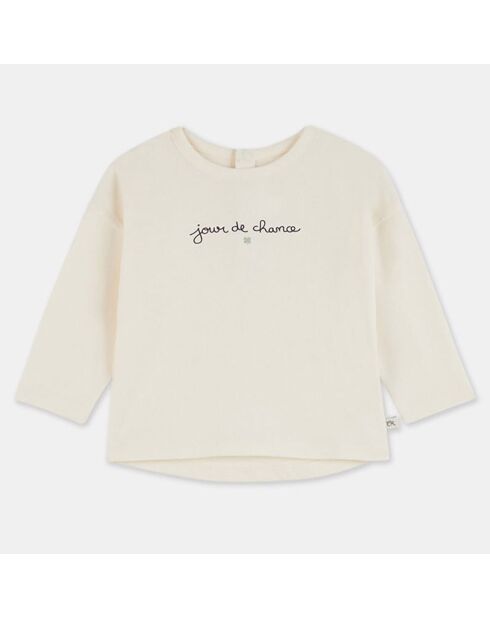 T-Shirt en Coton bio Lamo imprimé écru