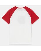 T-Shirt en Coton Néo bicolore rouge/blanc