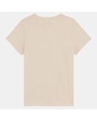 T-Shirt en Coton Cjoye impression sur la poitrine rose nude